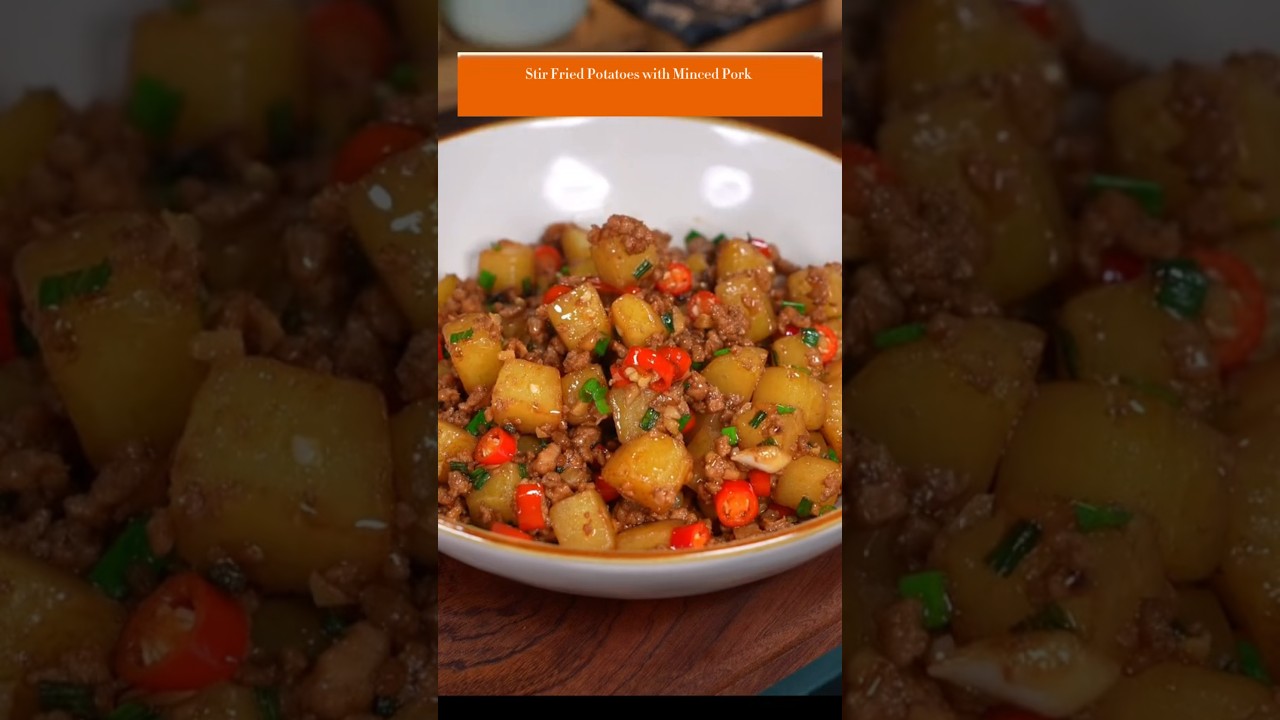 Stir Fried Potato with Minced Pork #chinesefood #deliciousfood #foodie #cuisine #potato #cooking