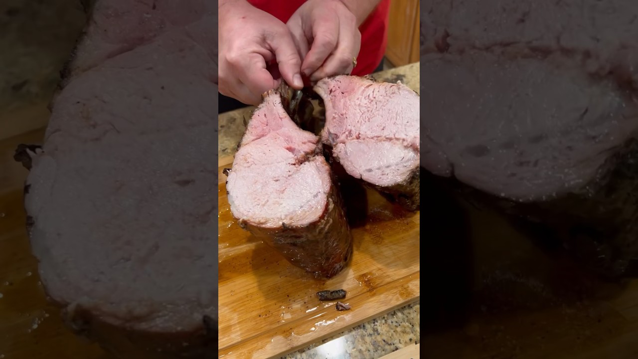 Smoked Bone In Pork Loin! #bbq #porkrecipes