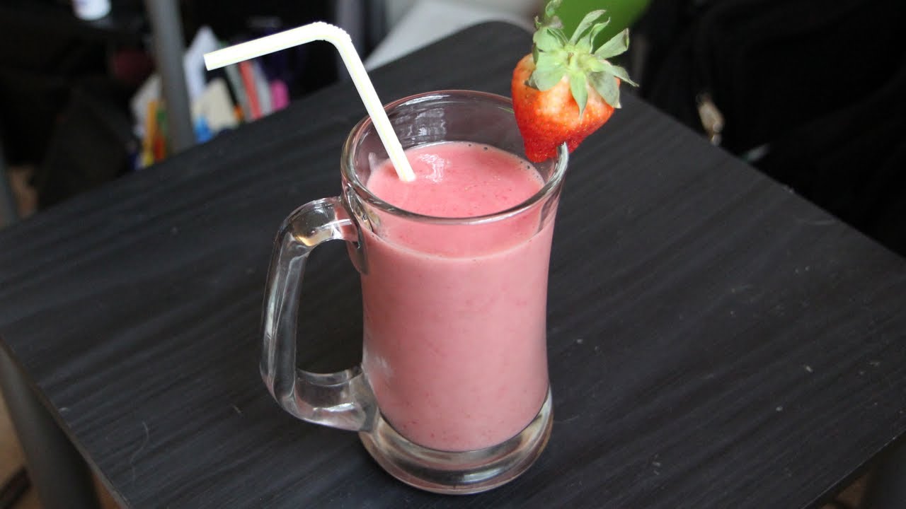 Strawberry Banana Smoothie Recipe – Vegan, Vegetarian, Healthy Breakfast Drink