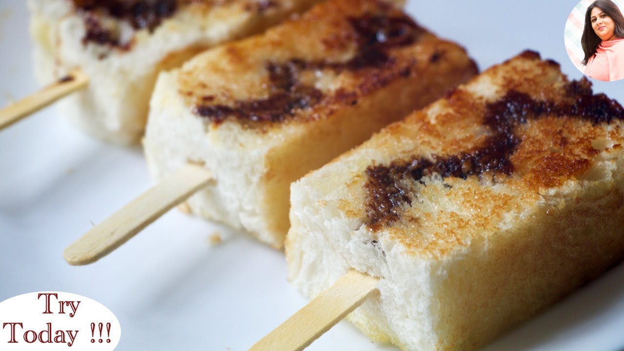 5 min Instant Dessert recipe, Bread Lollipops, Recipe for Kids, Bread Recipe, Raksha Bandhan special