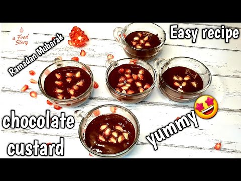 Chocolate custard | Quick Dessert | Chocolate recipes | @afoodstory