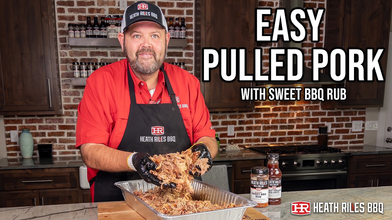 Easy Pulled Pork Recipe | Smoked Pork Butt with Heath Riles BBQ Sweet BBQ Rub
