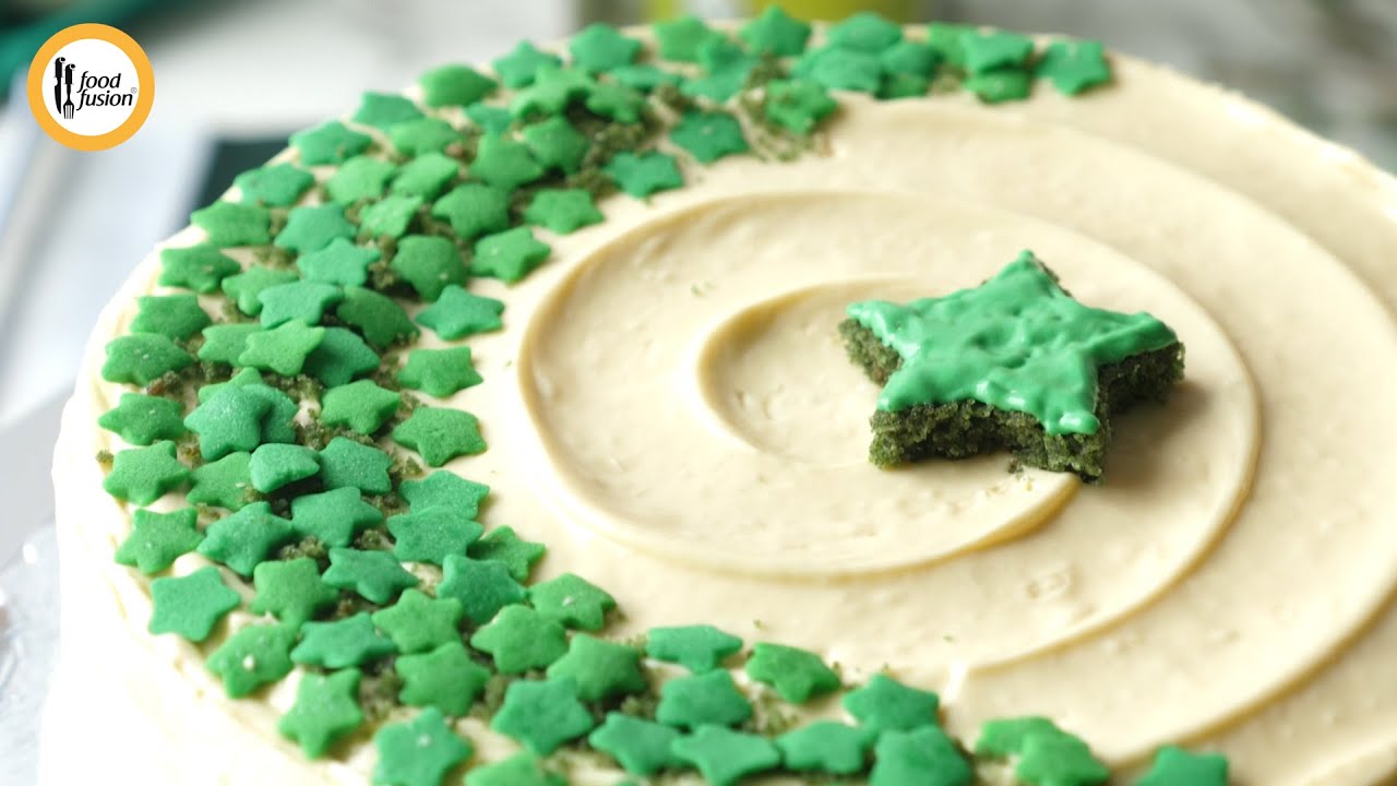 Green Velvet Cake Recipe By Food Fusion (Independence Day Special)