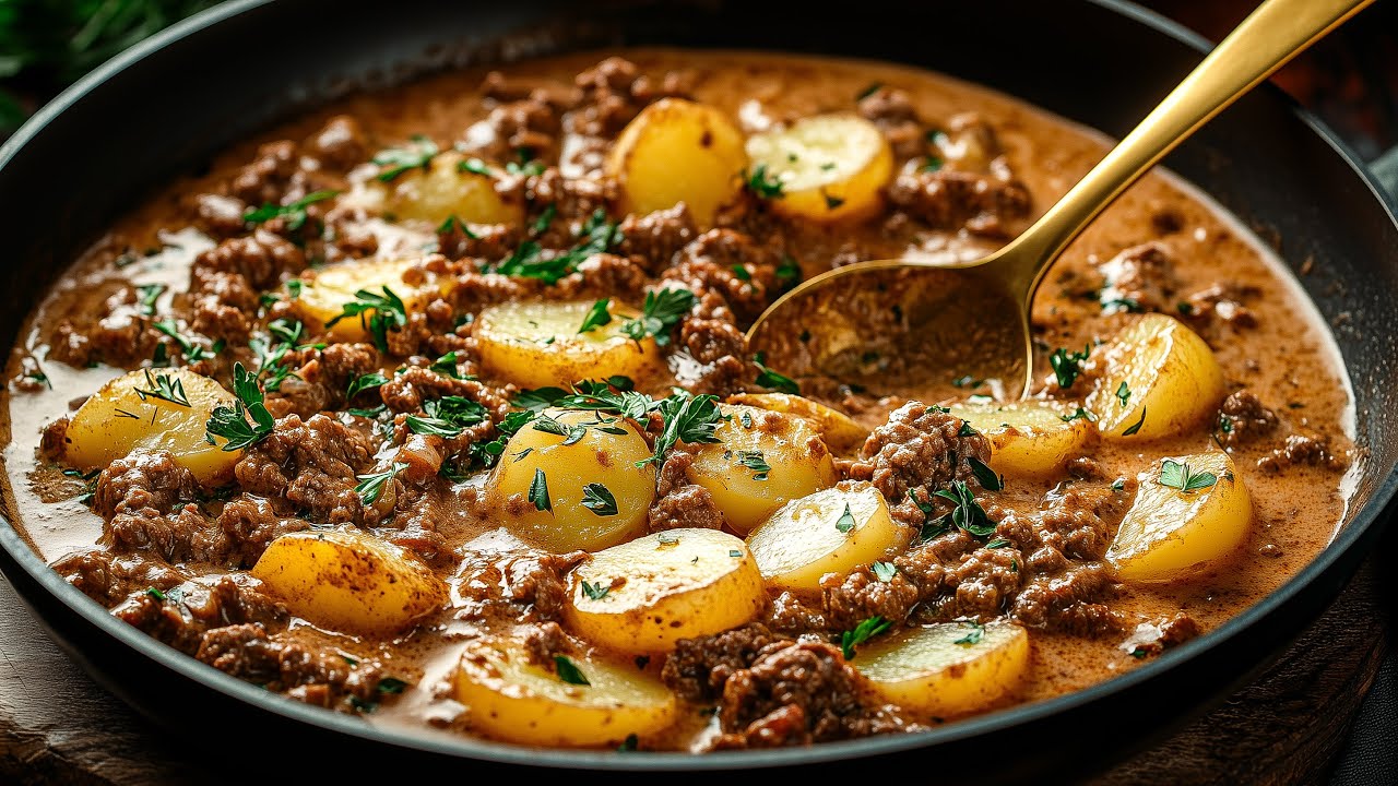 I’ve Never Eaten Ground Beef and Potatoes This Delicious! The Most Simple Dinner Recipe!