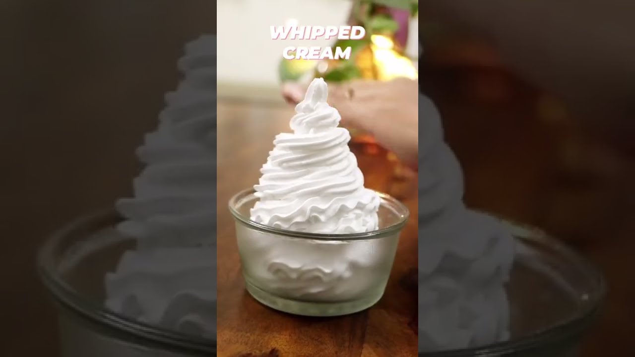 Milk se Whipped Cream Banaye?Super Easy Market Style Whipped Cream Recipe for Cake & Dessert #shorts