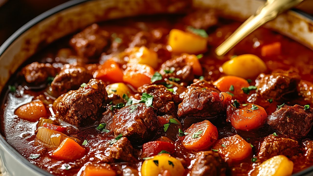The Tastiest Beef Stew Recipe Ever! Famous Hungarian Goulash Recipe! Easy Beef and Potato Recipe!