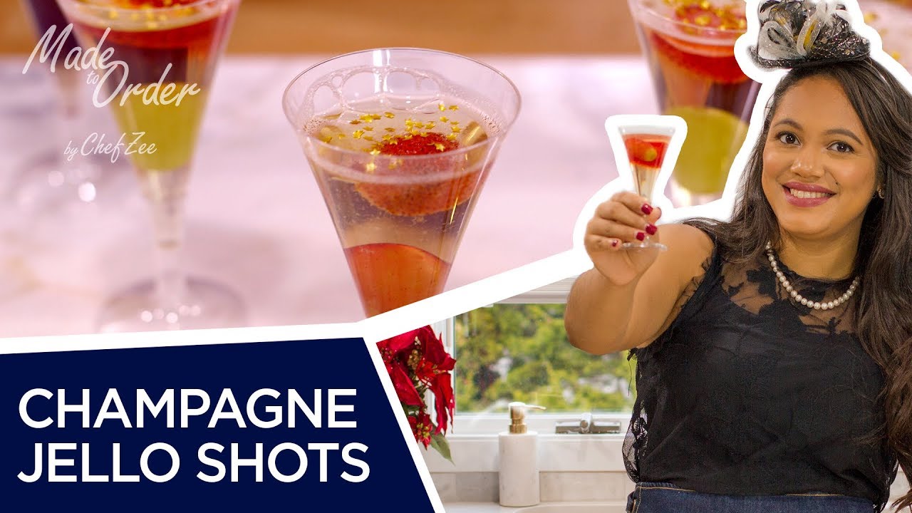 Champagne Jello Shots | NYE Jello Shots Drinks | Made To Order | Chef Zee Cooks