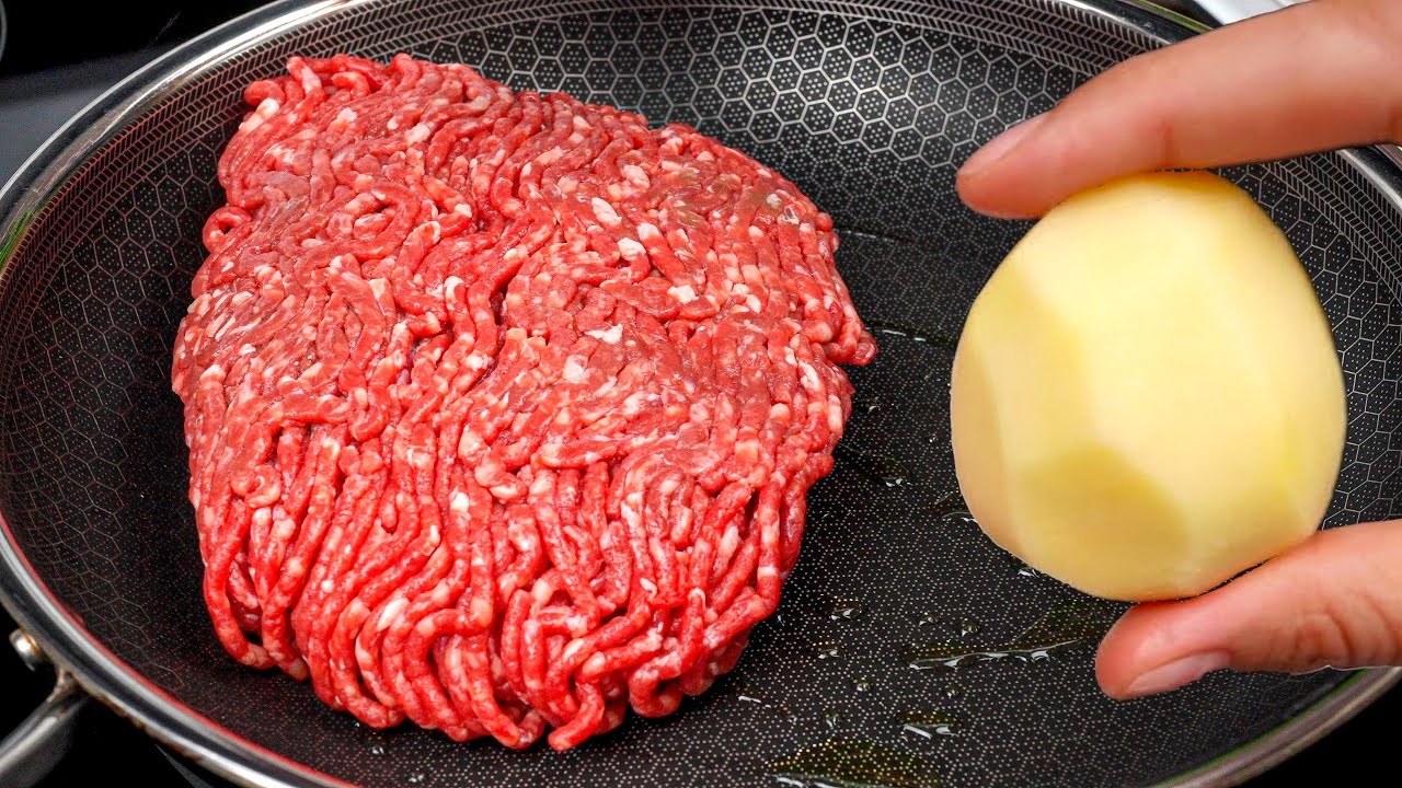 Potatoes and Ground beef, Crispy and Juicy! Everyone will ask for the recipe! Top ? 2 recipes!