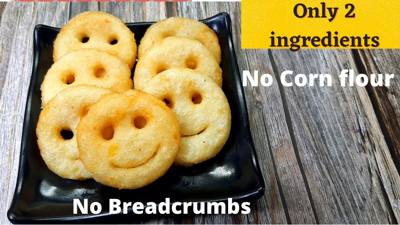 2-ingredients potato smiley recipe | healthy snacks for kids | Tiffin Triangle
