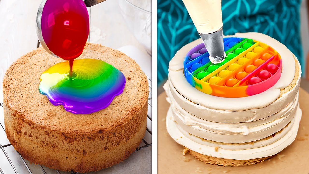 RAINBOW POP IT DESSERT ?? || Yummy And Colorful Dessert Ideas And Mouth-Watering Food Recipes