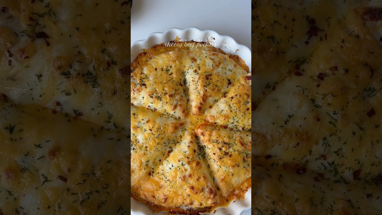 Cheesy beef pockets.