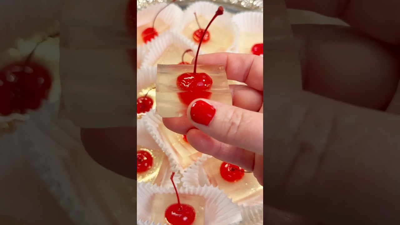 Cherry Champagne Jelly Shots