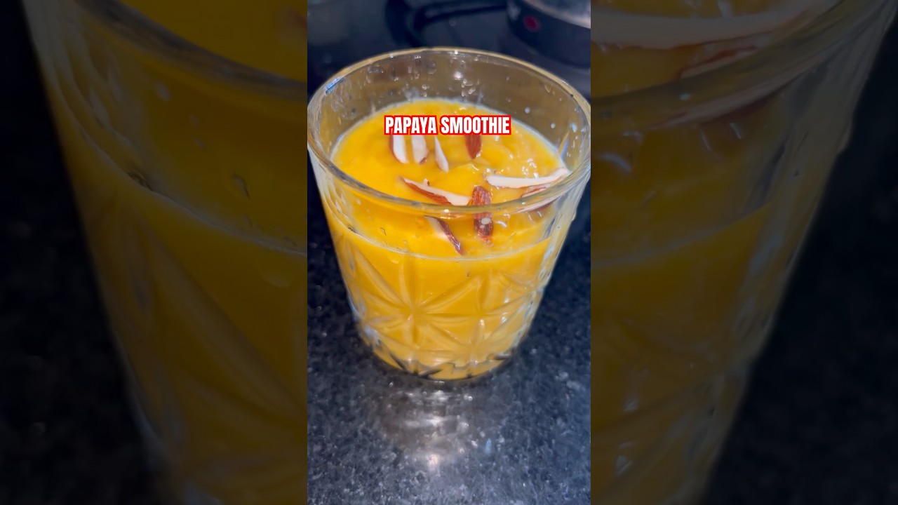 Papaya Smoothie | Easy & healthy breakfast?#shorts #food #youtubeshorts  #viralshorts #viral