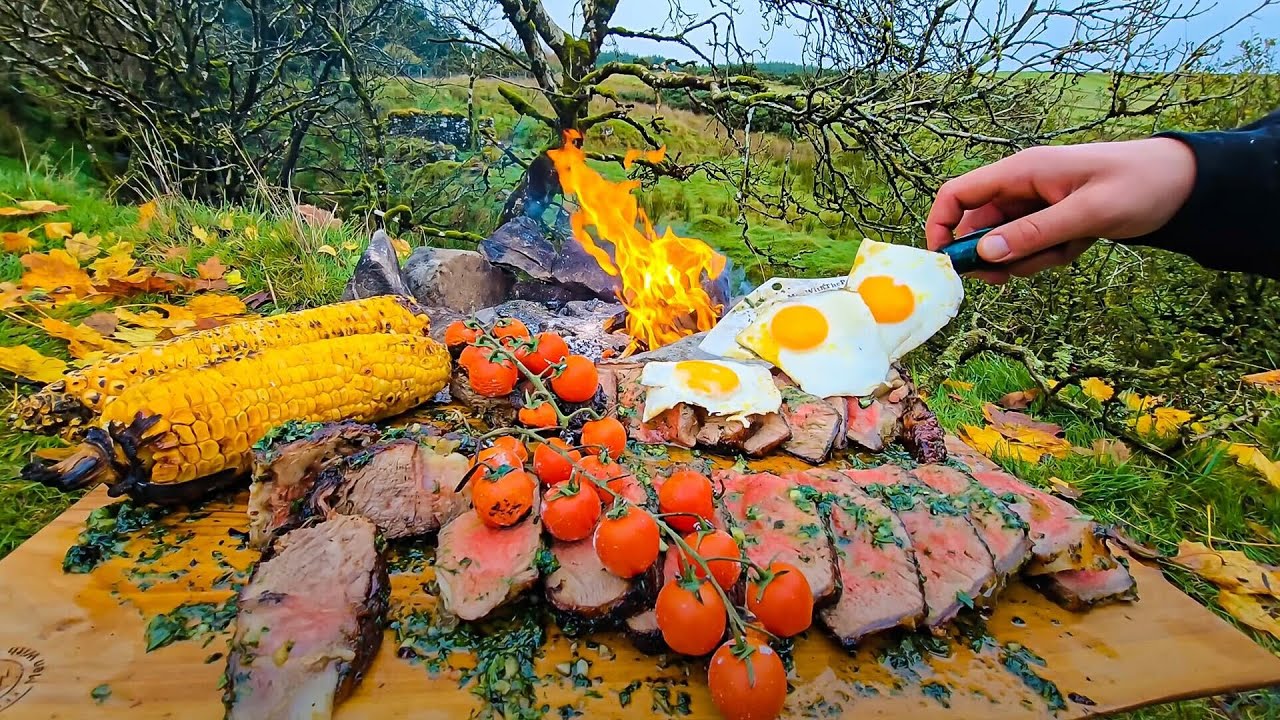 BBQ Meats Smoked to PERFECTION | ASMR Wilderness Cooking