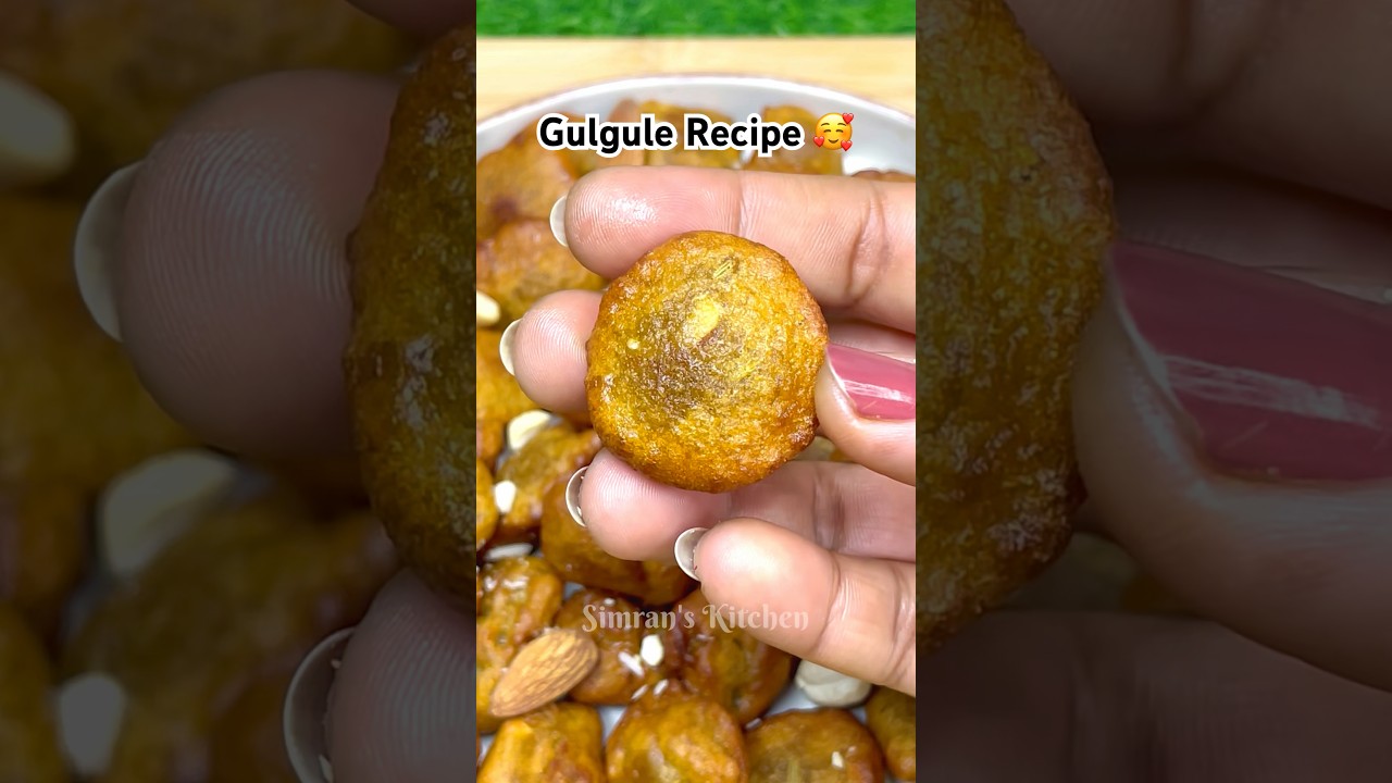 Instant Gulgule Recipe | Gud Wale Meetha Pua #shorts #recipe #food #sweet #dessert #viral #trending