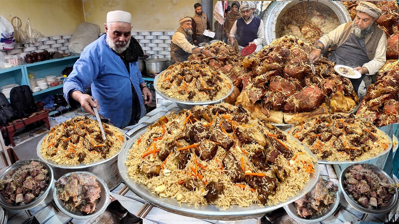 LEGENDARY KABULI PULAO recipe | 350+ KG Afghan Giant Meat Pulau Prepared | Afghanistan’s Street Food