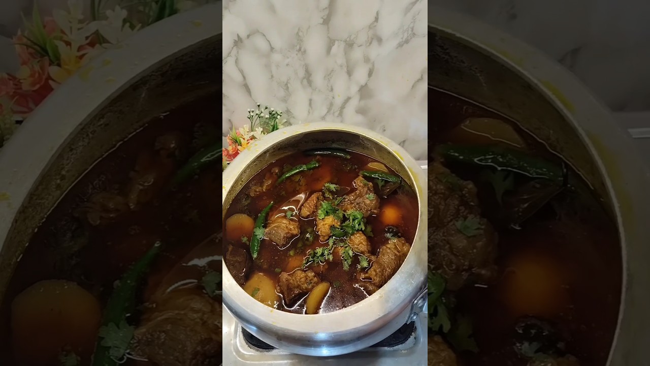 Aloo Gosht Ka Patla Salan Recipe | bade gosht shorba patla salan #goshtkasalan  #shortsfeed