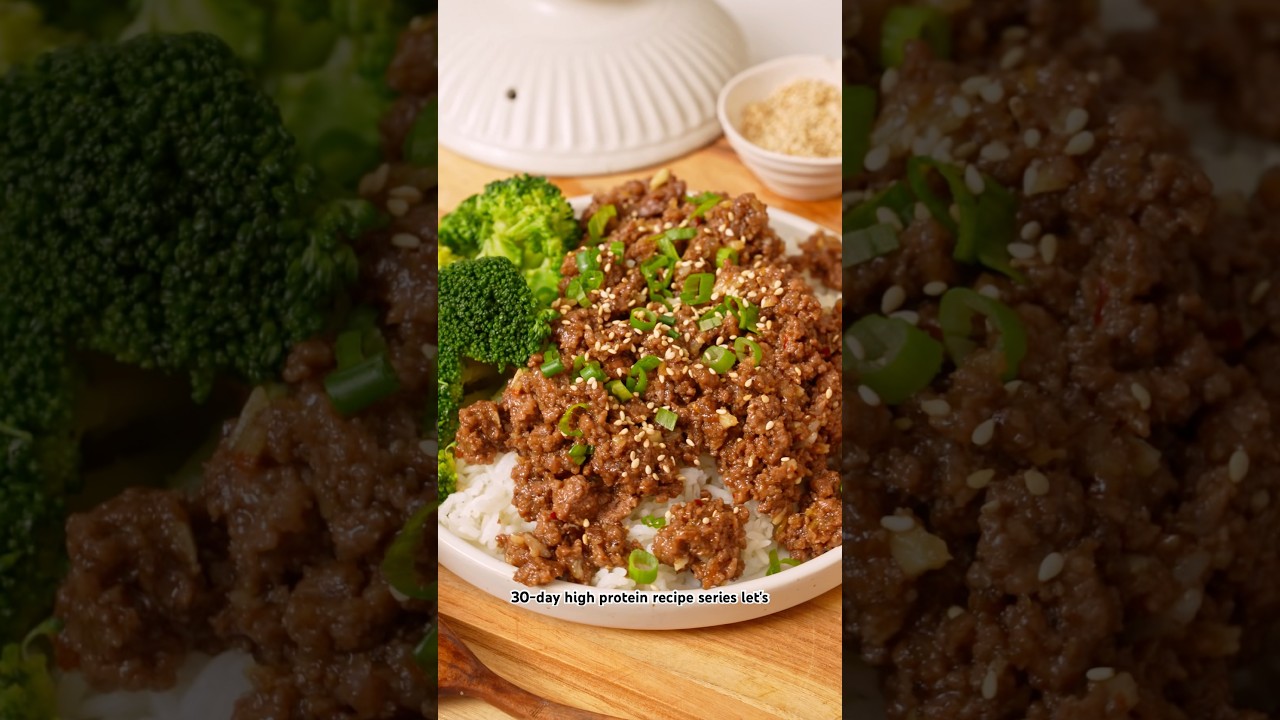 Day 2/30 of High Protein Recipes: Mongolian Ground Beef Rice Bowl
