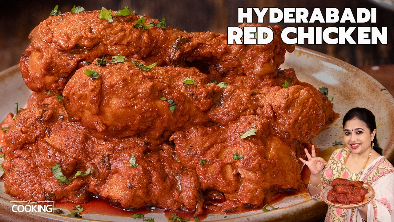 Hyderabadi Red Chicken | Hyderabad Wedding Style Chicken Curry | Easy Chicken Recipes