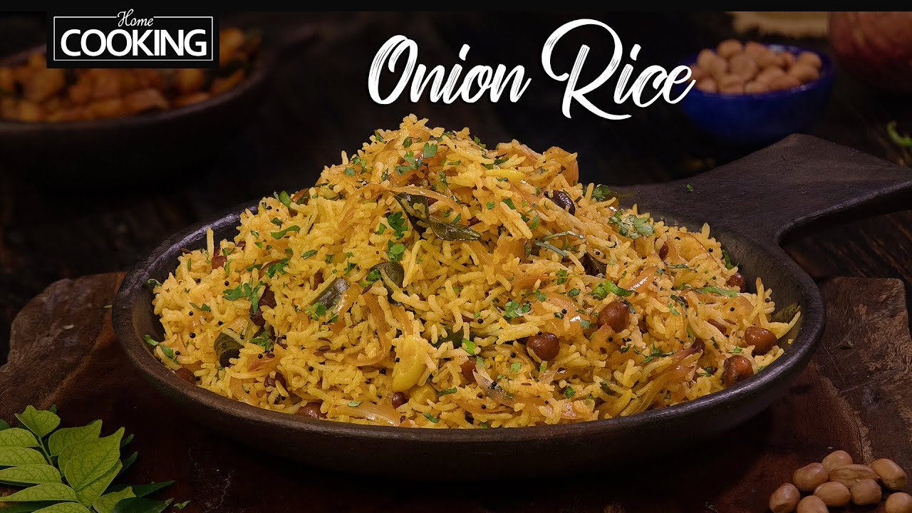 Instant Onion Rice Recipe | Lunch Box Recipes for kids | School Lunch Ideas | Variety Rice Recipes