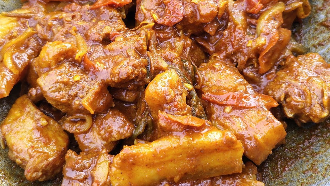 Pork curry Cooking big size delicious pork meat recipe || Pork Meat Tasty Gravy Village Life Style