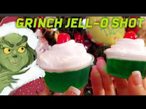 The Grinch Jell-O Shot | Boozy Christmas Party Favor | Vodka Jell-O Recipe