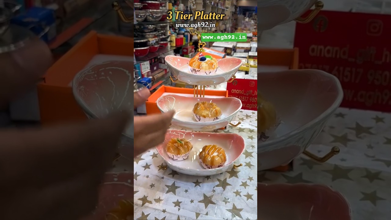 Golden 3 Layer Fruit Basket for Dessert Snack |Home & Garden|Dinnerware & Serving Dishes|Bowls