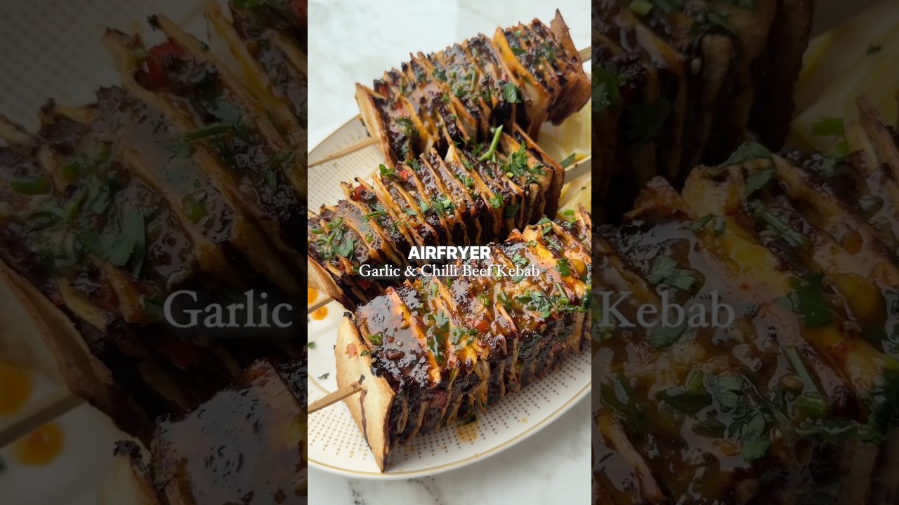 Airfryer Garlic & Chilli Beef Kebabs