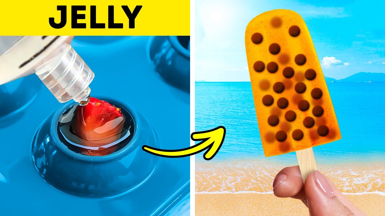 Amazingly Yummy Food Ideas And Sweet Dessert Recipes With Ice Cream, Jelly And Chocolate