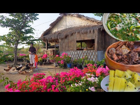 Cooking Pinoy-Style Native Chicken Recipes in the Countryside | Tinolang manok and Chicken adobo
