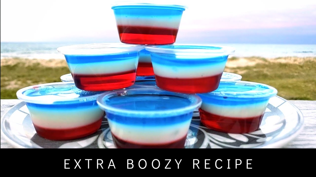HOW TO MAKE RED WHITE AND BLUE JELLO SHOTS – With Vodka Rum and Liqueurs [Easy Recipe]