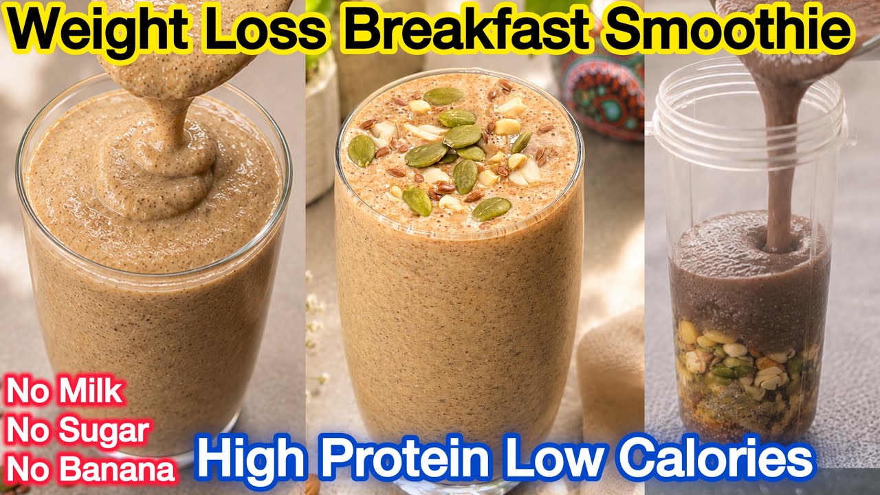 Weight Loss Breakfast Smoothie | High Protein Low Calorie Ragi Breakfast Weight Loss Smoothie Recipe