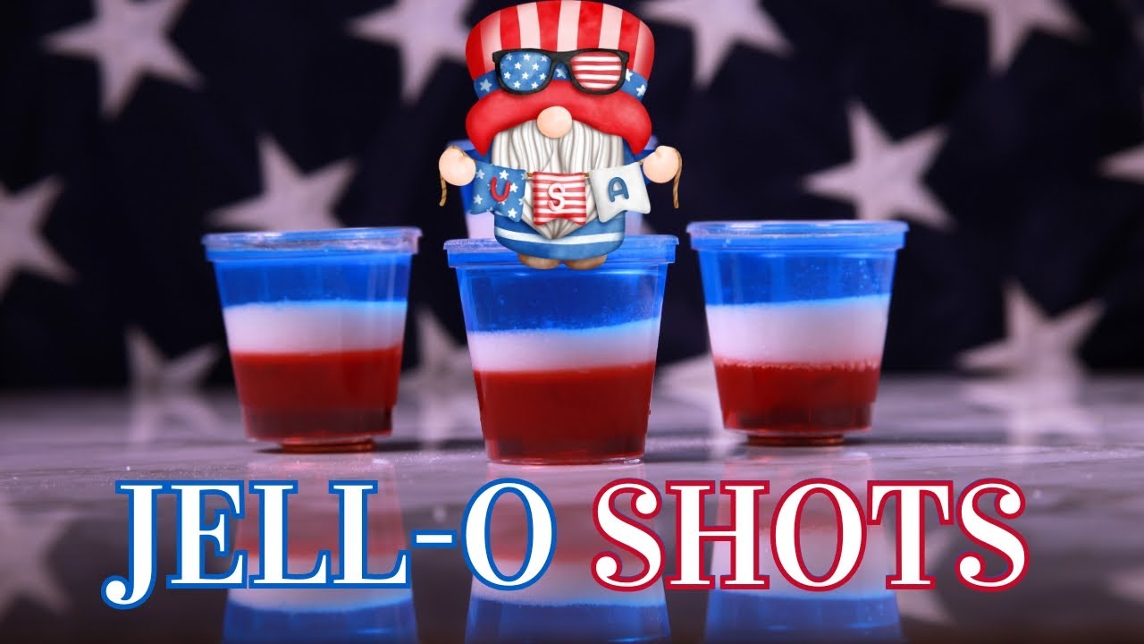 4th of July JELLO SHOTS | Red White and Blue Cocktails | Patriotic Drinks | Boozy Jell-O Shots