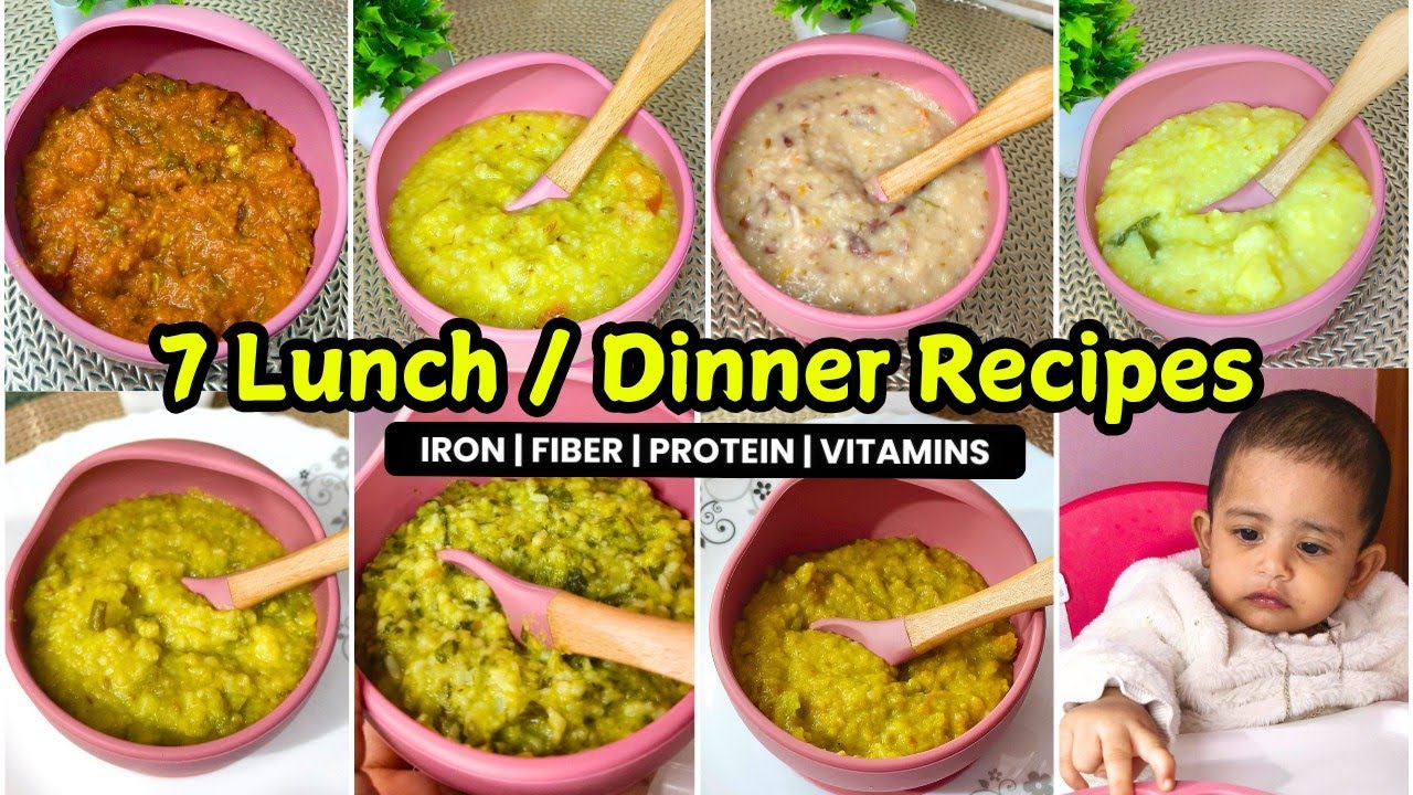 Baby Food (8M – 3Y) | One Week of Weight Gain Baby Food | 7 Lunch/Dinner Recipes #babyweightgainfood