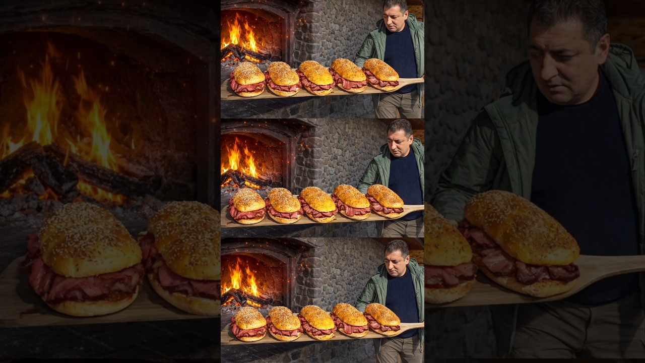 Beef Sandwich Loaded with Juicy Roast Beef Layers Ultimate BBQ Feast #shorts #beef #sandwich #bbq