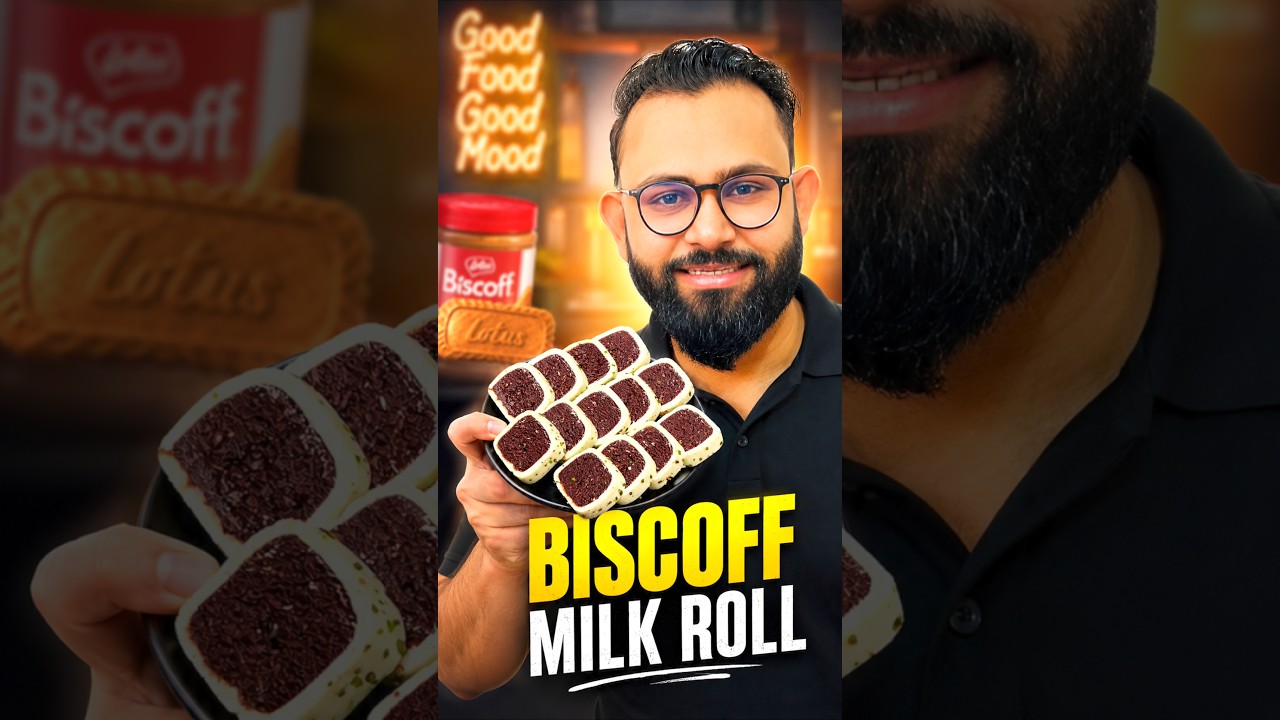 Day 215 Biscoff milk Roll recipe #ytshorts #recipe