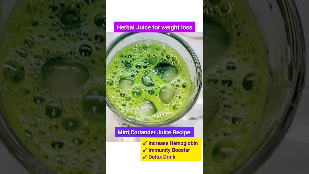 Herbal Drink for weight loss | Mint & Coriander Leaves Smoothie Recipe