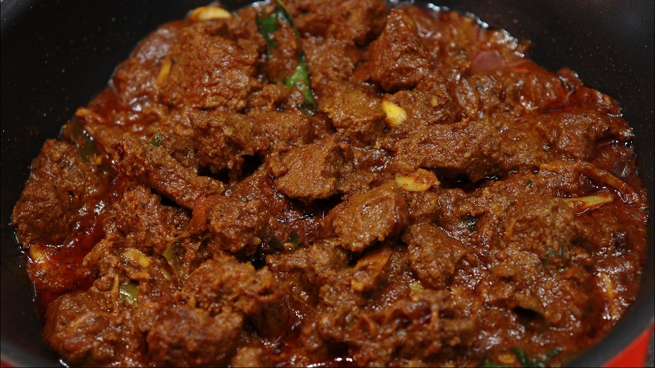 Kerala Beef Varala Recipe | Kannur Style Beef Recipe | Thick Masala Coated Beef
