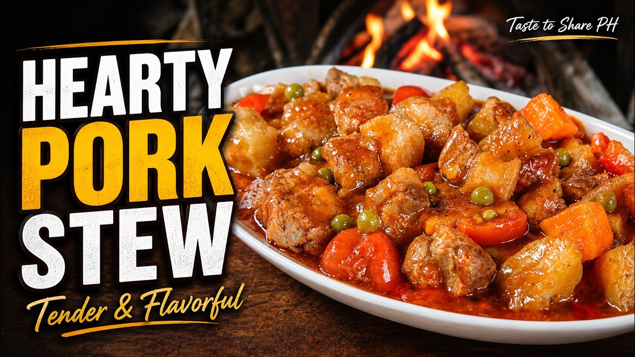 Pork Afritada Recipe | Easy Filipino Pork Stew with Potatoes & Carrots