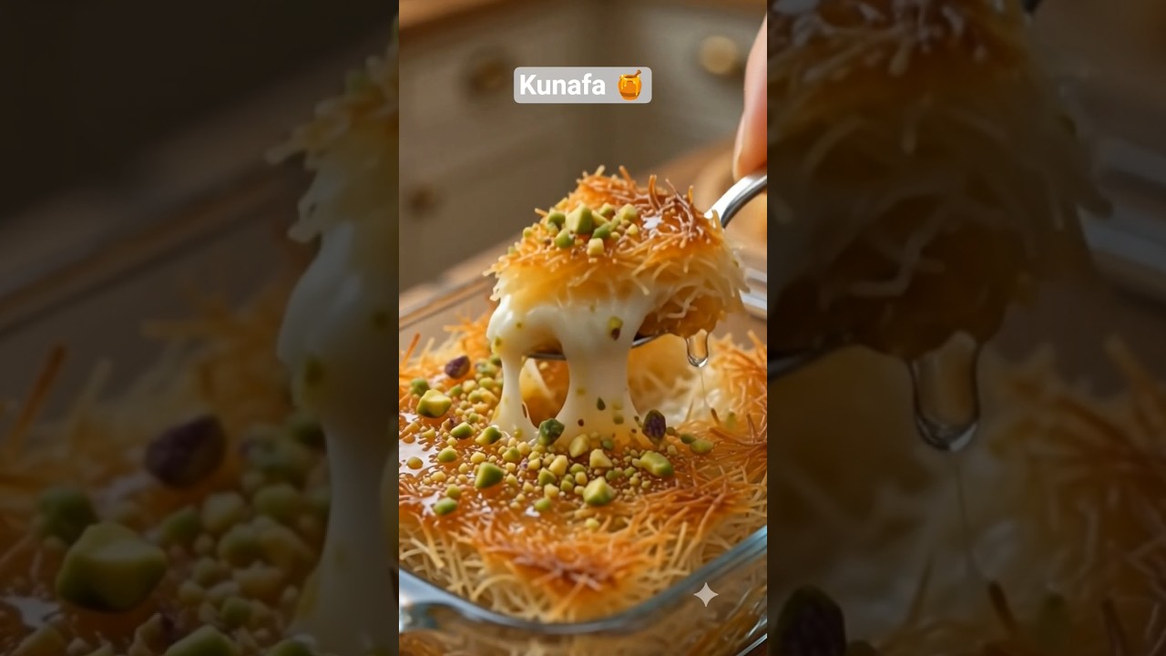 The Most Gooey Kunafa You’ve Ever Seen #shorts #dessert #foodasmr