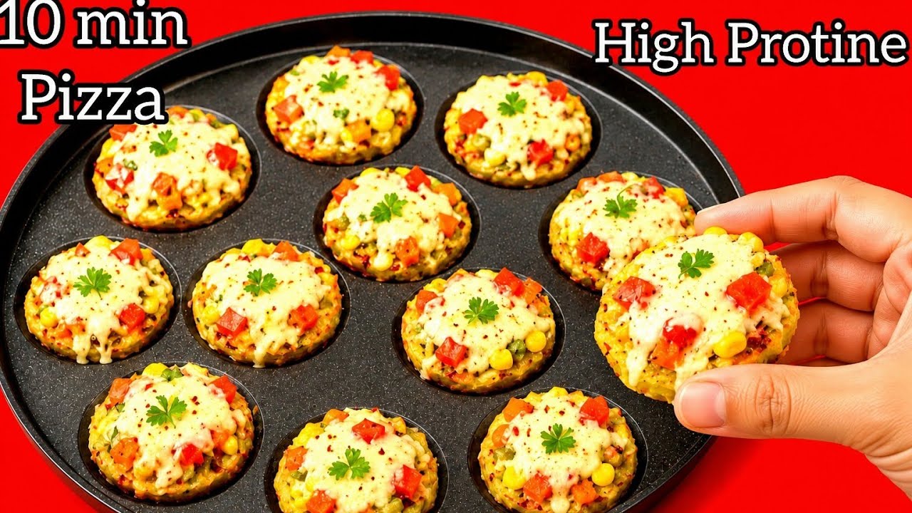 10 Mints  High Protein Healthy Pizza Bites | Kids Lunch Box Recipe | Easy Pizza Recipe