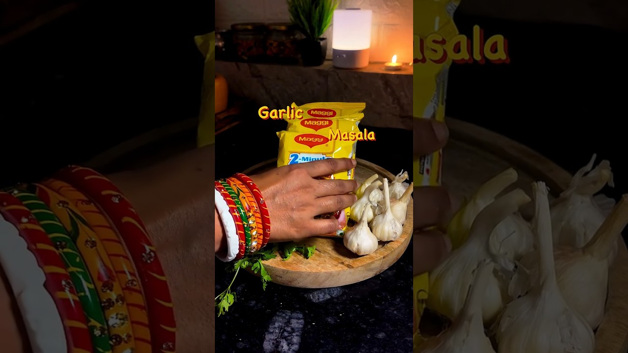 Day 43/100 Garlic 🧄 Maggi Masala #shorts #recipe #cooking #foodshorts