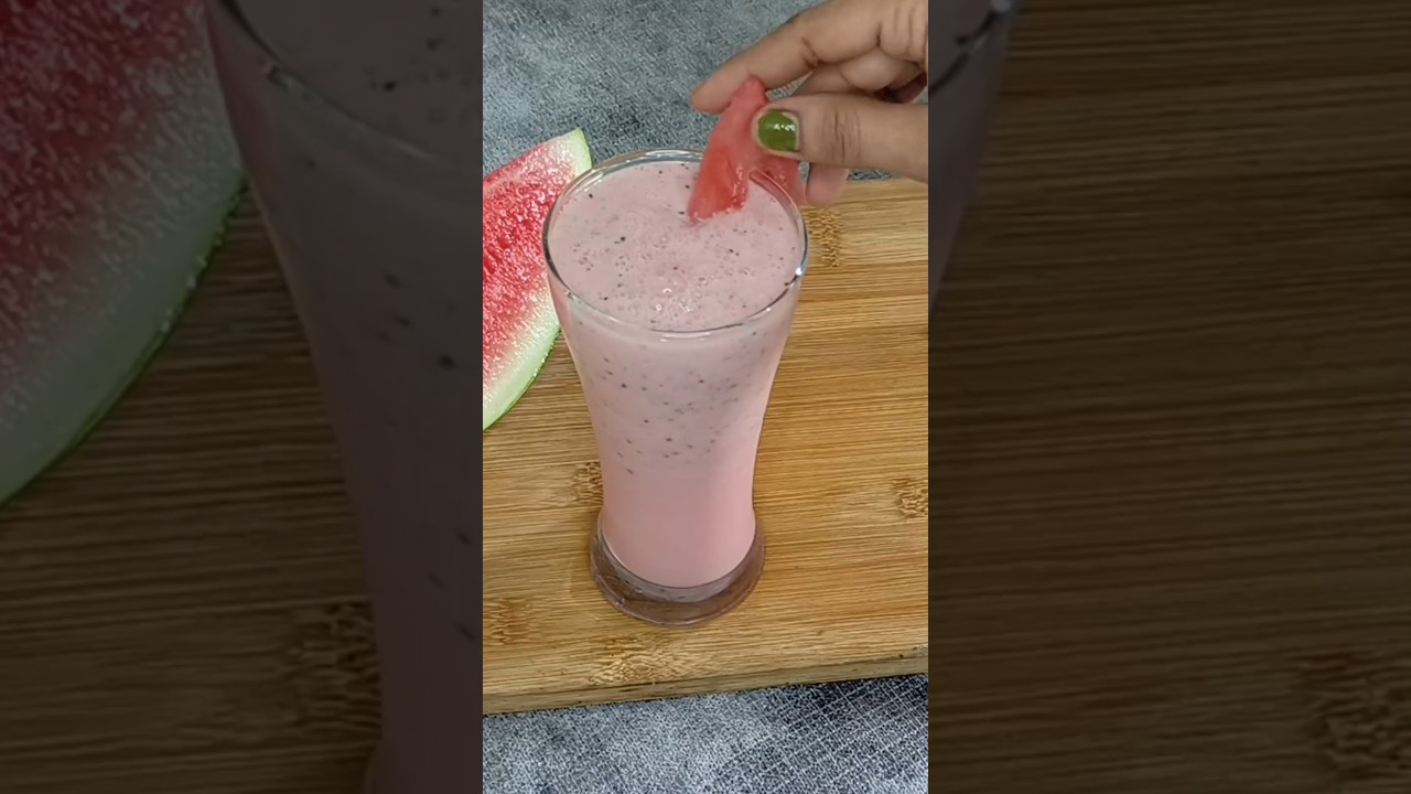 How to make a watermelon smoothie recipe | Watermelon smoothie at home #shorts #viral #tranding