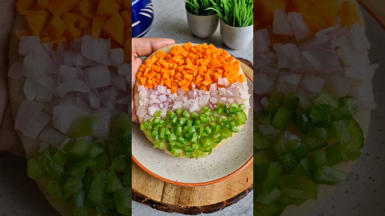 Independence Day Special Uttappam Recipe 🇮🇳😍 #shorts #uttapam#recipe #independenceday#easyrecipe#new