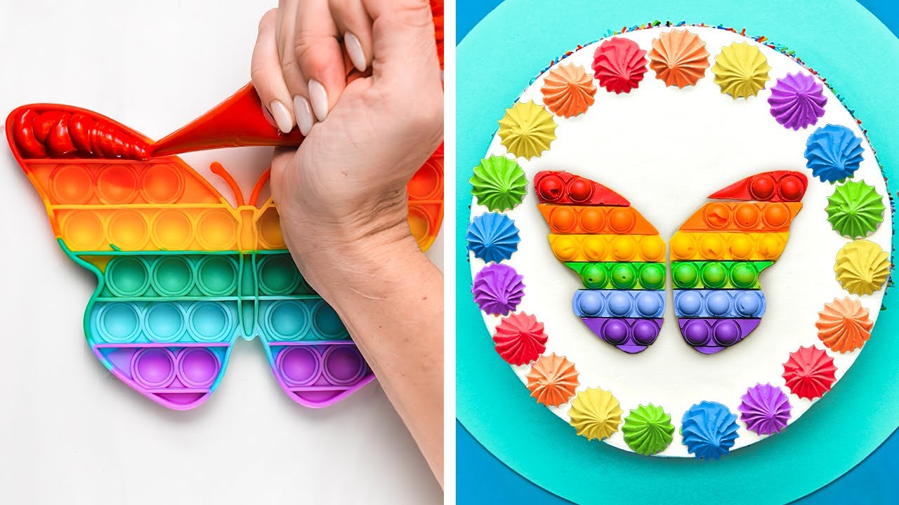RAINBOW POP IT CAKE ?? || Yummy And Adorable Dessert Ideas And Food Recipes For The Whole Family