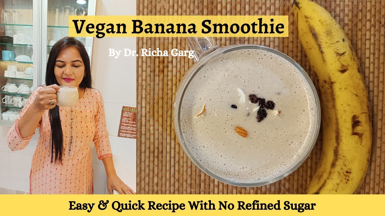 Vegan banana smoothie| no milk| no sugar smoothie| weight loss recipe