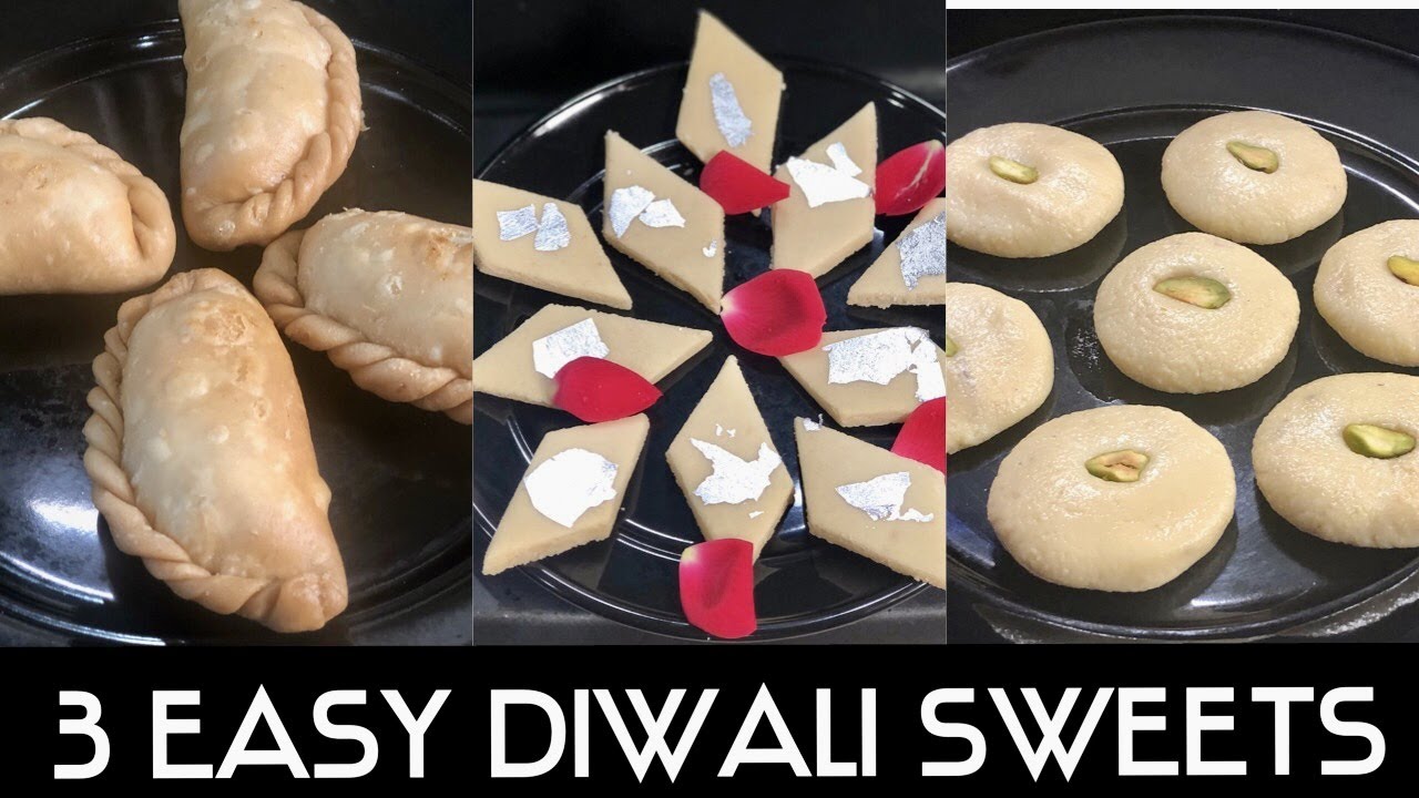 3 EASY DIWALI SWEETS RECIPES|Deepavali dessert recipes|Easy Diwali recipes|INDIAN FESTIVAL SWEETS