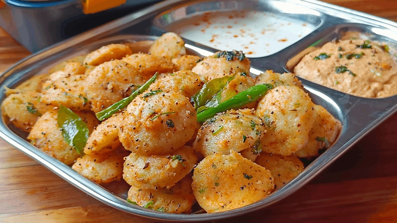 Healthy Mini Rava Idli Fry | Instant Breakfast Recipe | Kids Lunch Box Special