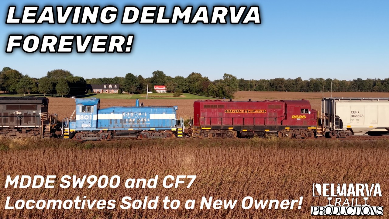 Maryland and Delaware Railroad Engines Leaves the Delmarva Peninsula